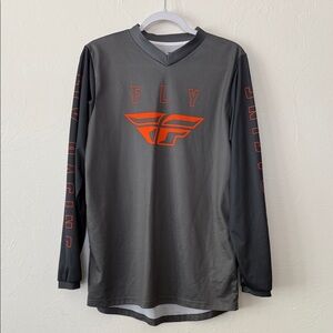 Men's Fly Racing Jersey Gray and Orange